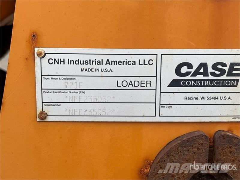 CASE 721F Wheel Loader Chargeuse sur pneus