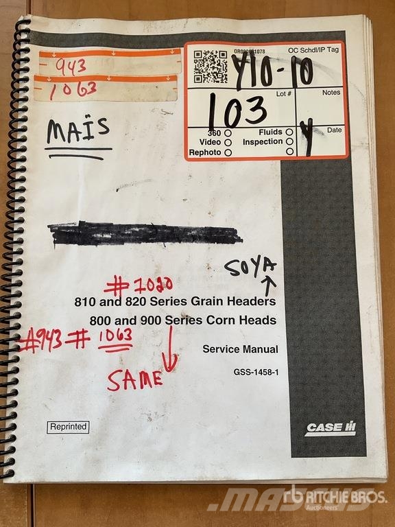 Case IH 943 4 Row 10 ft Corn Combine Header Cabezales de cosechadoras combinadas