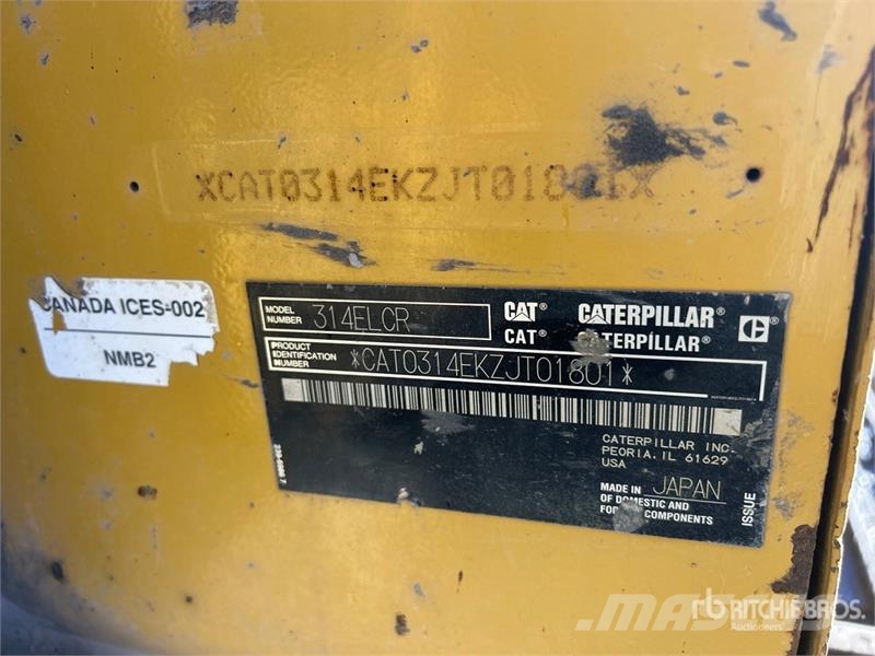 CAT 314ELCR Tracked Excavator (Inoperable) 履帶式 挖土機/掘鑿機/挖掘機