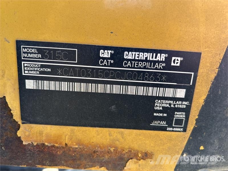 CAT 315 CL Tracked Excavator Gravemaskiner på larvebånd