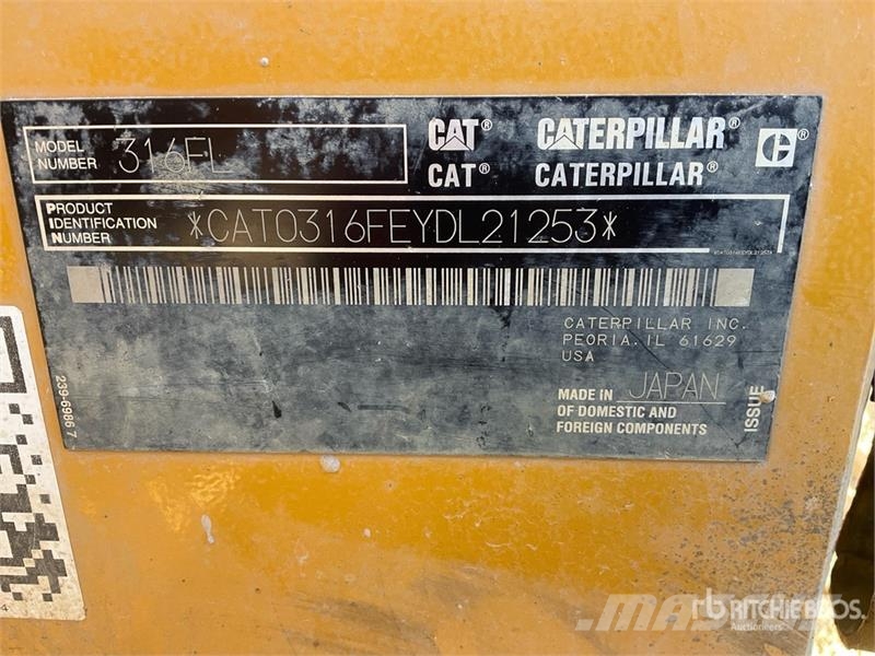 CAT 316F L Tracked Excavator Bageri gusjeničari