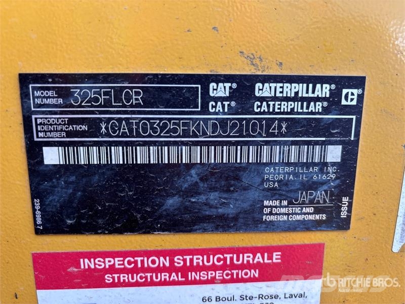 CAT 325F L CR Tracked Excavator Гусеничні екскаватори