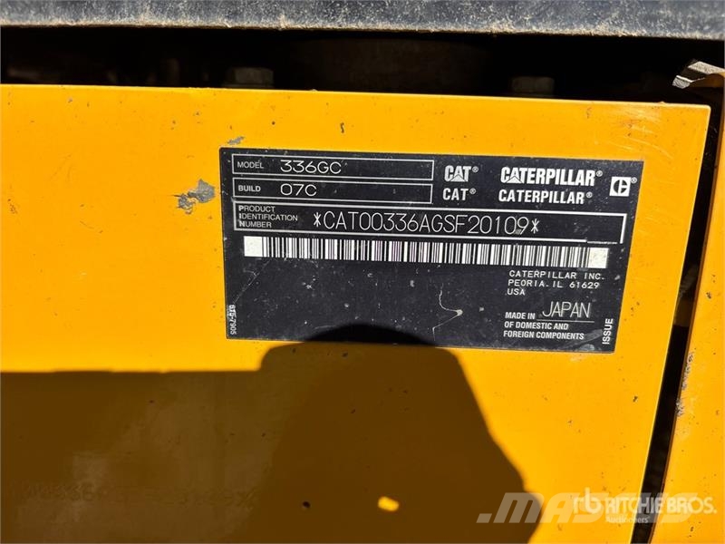 CAT 336 GC Tracked Excavator Kāpurķēžu ekskavatori