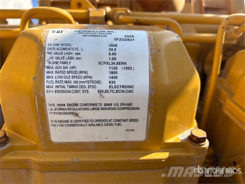 CAT 3508 910 kW Skid-Mounted Generator Set Dizel generatori