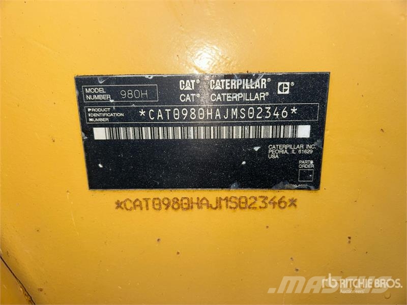 CAT 980H Wheel Loader Carregadeiras de rodas