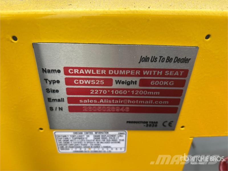 CD25,CDW25 Mini Crawler Dumper (Unused) Dumpers εργοταξίου