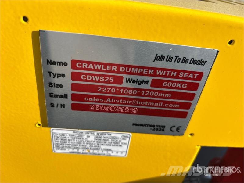CD25,CDW25 Mini Crawler Dumper (Unused) Vehículos compactos de volteo