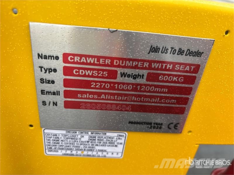 CD25,CDW25 Mini Crawler Dumper (Unused) Dumpers εργοταξίου