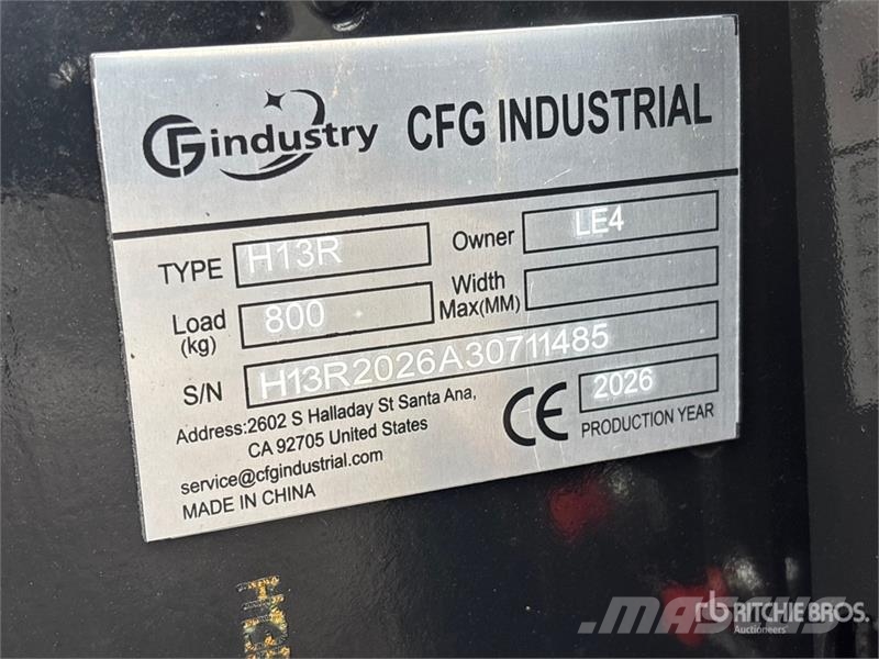 CFG H13R Mini Excavator (Unused) Miniexcavadoras