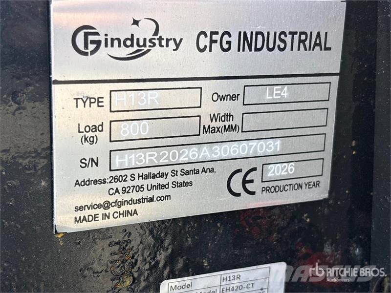 CFG H13R Mini Excavator (Unused) Mini kotrók < 7t