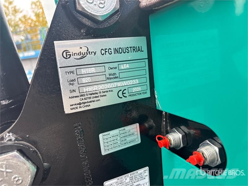 CFG H16R Mini Excavator (Unused) Mini excavatoare < 7t