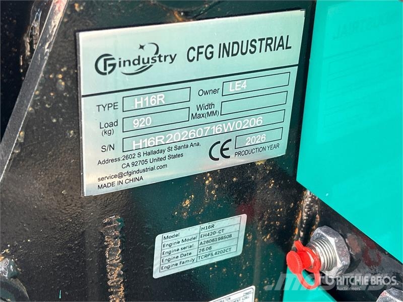 CFG H16R Mini Excavator (Unused) حفارات صغيرة أقل من 7 طن (حفارات صغيرة)