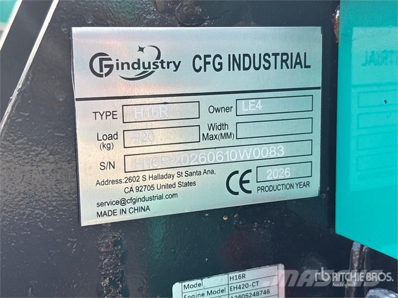 CFG H16R Mini Excavator (Unused) 小型挖土機/掘鑿機<7t(小型挖掘機)