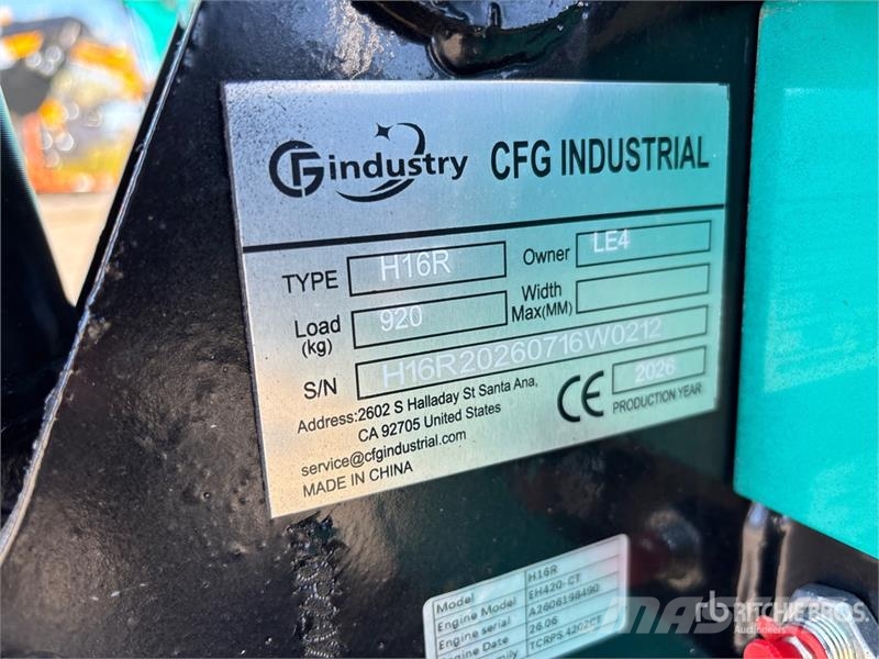 CFG H16R Mini Excavator (Unused) Mini ekskavatori < 7 t