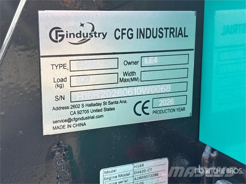 CFG H16R Mini Excavator (Unused) 小型挖土機/掘鑿機<7t(小型挖掘機)