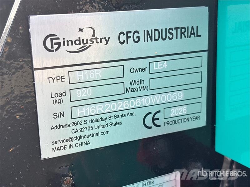 CFG H16R Mini Excavator (Unused) Mini kotrók < 7t