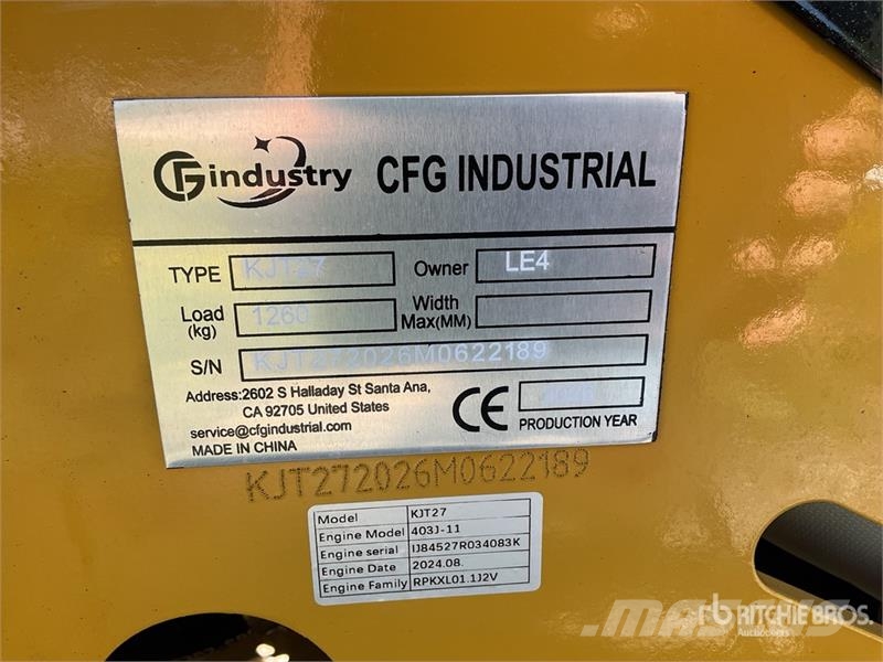 CFG KJT27 Compact Track Loader (Unused) لوادر انزلاقية التوجيه