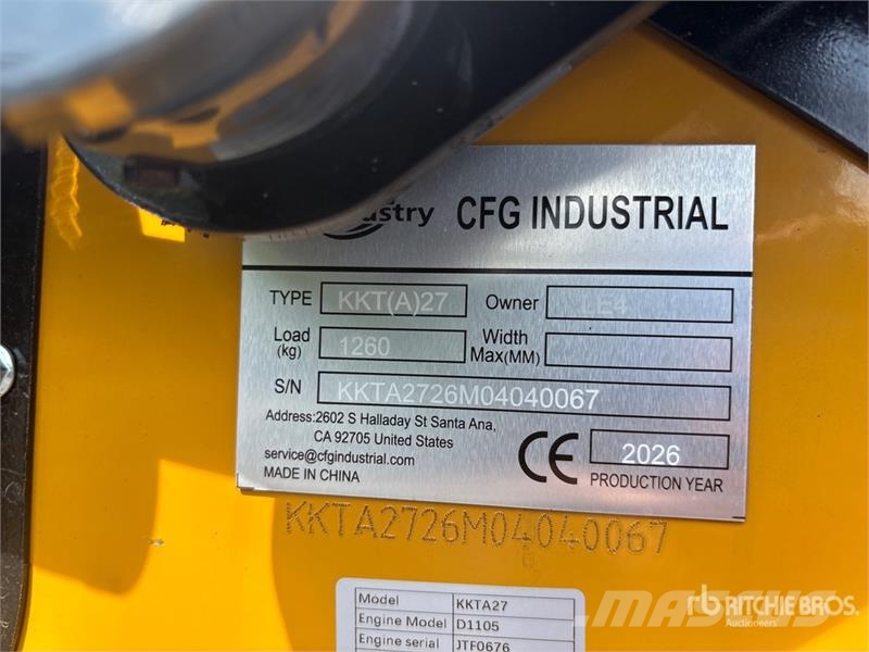 CFG KKTA27 Mini Compact Track Loader (Unused) Kompaktlaadurid