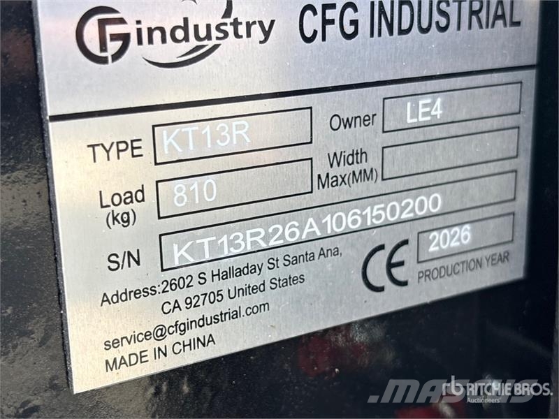 CFG KT13R Mini Excavator (Unused) 小型挖土機/掘鑿機<7t(小型挖掘機)