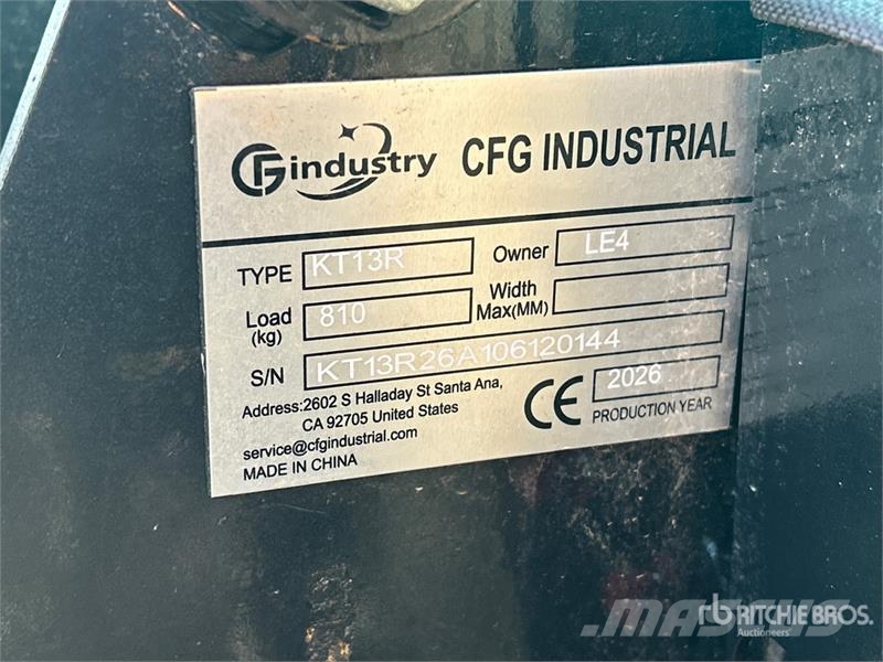 CFG KT13R Mini Excavator (Unused) حفارات صغيرة أقل من 7 طن (حفارات صغيرة)