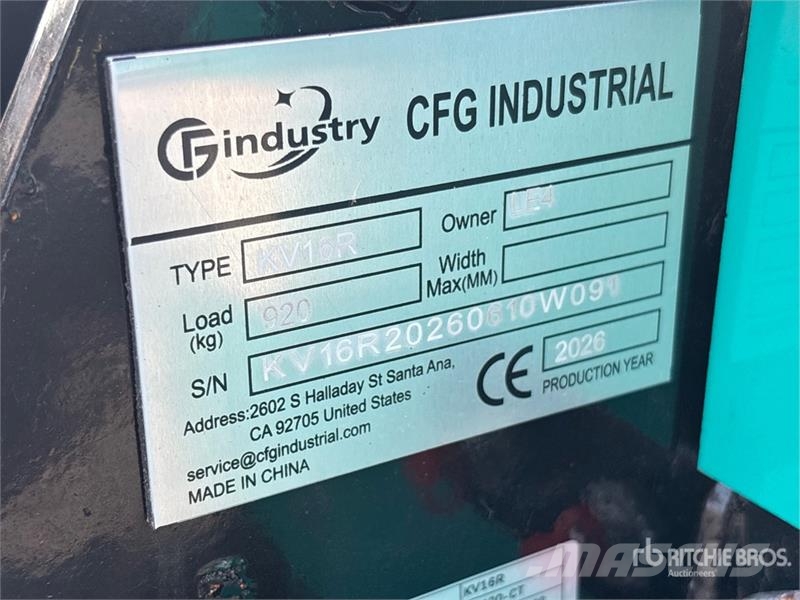 CFG KV16R Mini Excavator (Unused) 小型挖土機/掘鑿機<7t(小型挖掘機)