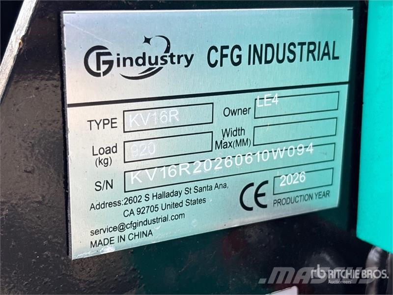 CFG KV16R Mini Excavator (Unused) Mini kotrók < 7t
