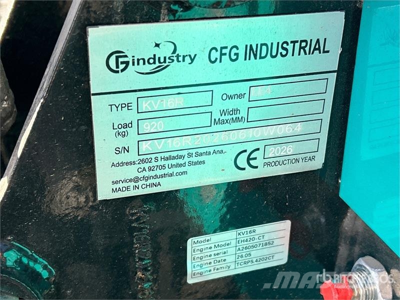 CFG KV16R Mini Excavator (Unused) Miniekskavaatorid < 7 t