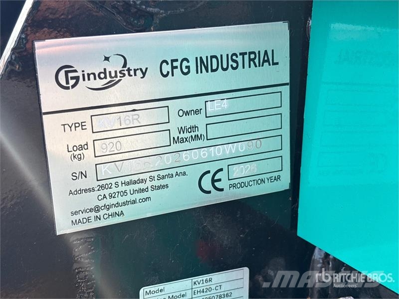 CFG KV16R Mini Excavator (Unused) Mini kotrók < 7t