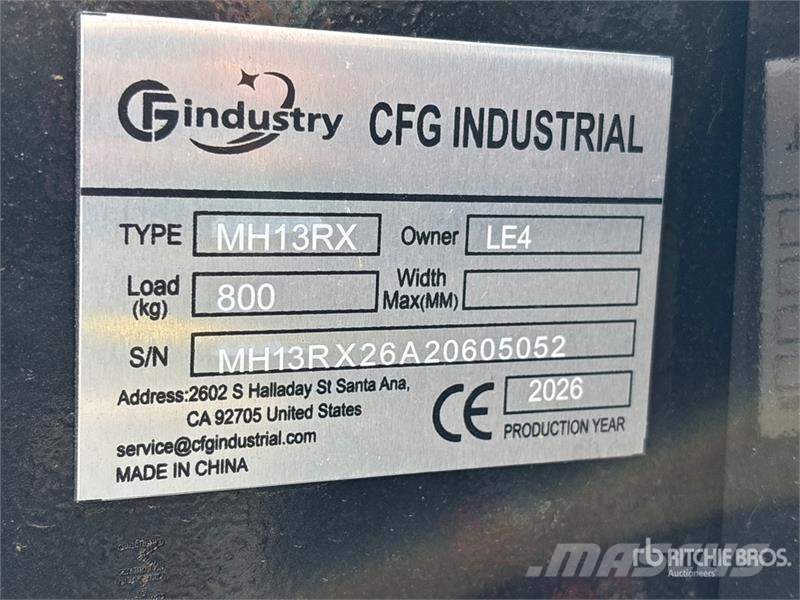 CFG MH13RX Mini Excavator (Unused) Mini kotrók < 7t