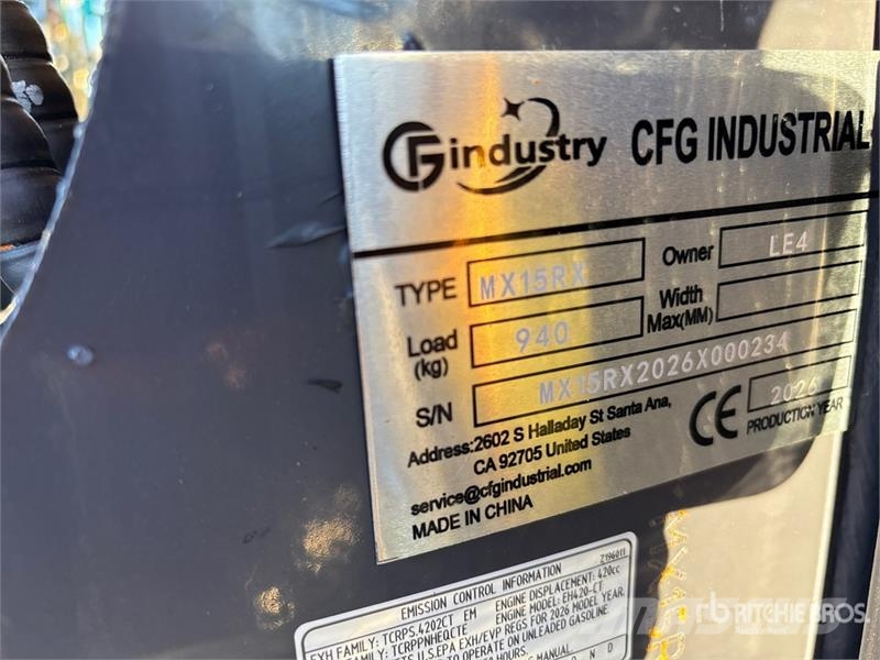CFG MX15RX Mini Excavator (Unused) Mini ekskavatoriai < 7 t