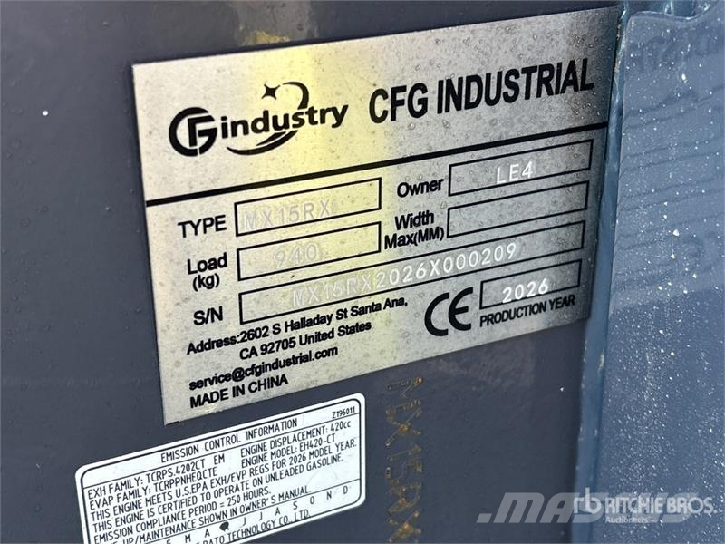 CFG MX15RX Mini Excavator (Unused) Mini bageri < 7t