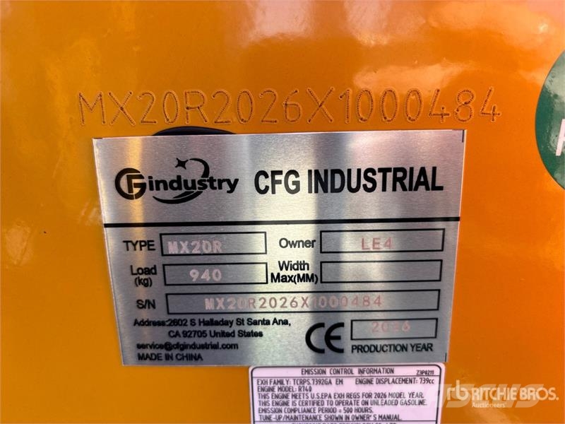 CFG MX20R Mini Excavator (Unused) Miniescavadeiras < 7t (Mini escavadeiras)