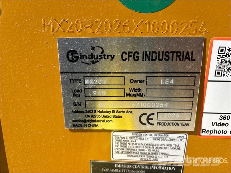 CFG MX20R Mini Excavator (Unused) Miniexcavadoras