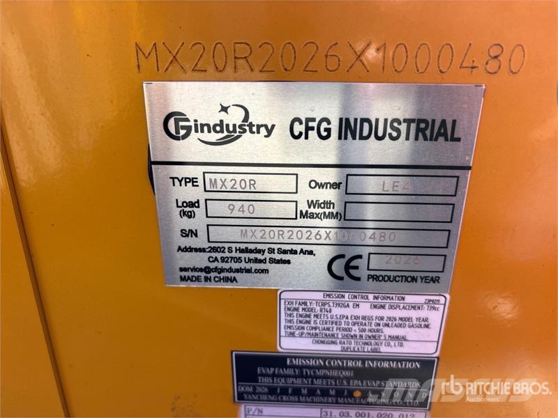 CFG MX20R Mini Excavator (Unused) Miniescavadeiras < 7t (Mini escavadeiras)