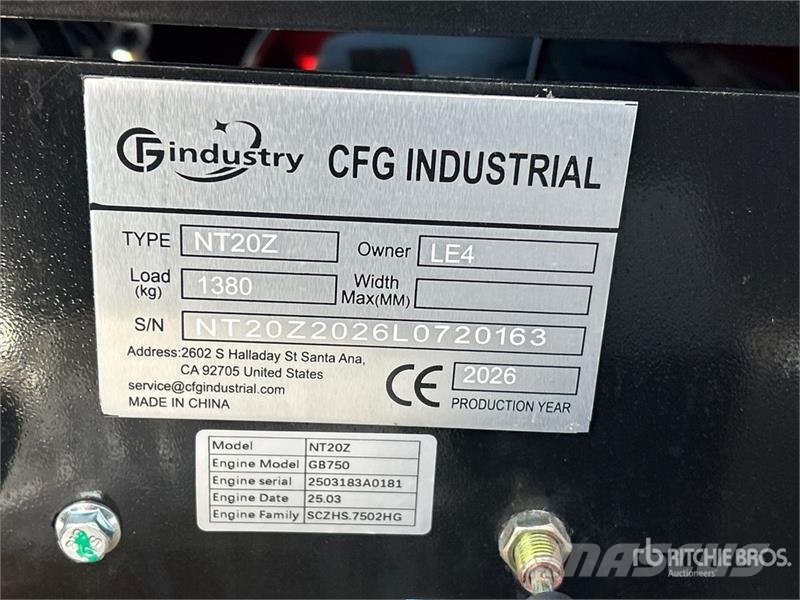 CFG NT20Z Mini Excavator (Unused) Mini rýpadla < 7t
