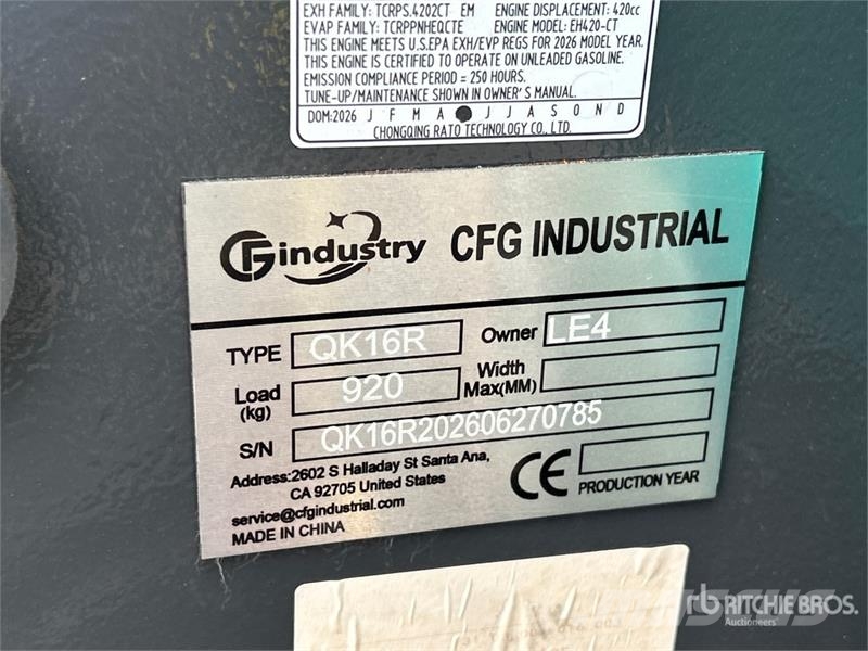 CFG QK16R Mini Excavator (Unused) Mini kotrók < 7t