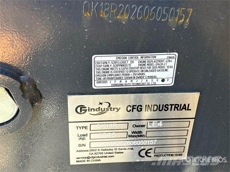 CFG QK18R Mini Excavator (Unused) Mini bageri < 7t