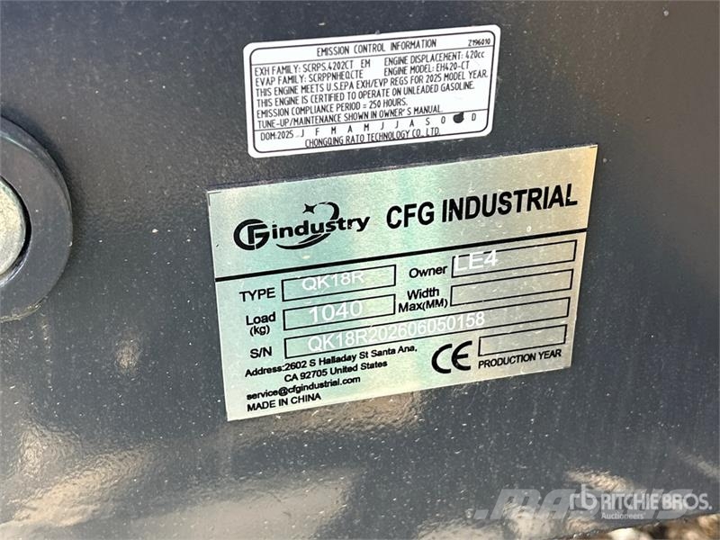 CFG QK18R Mini Excavator (Unused) Miniexcavadoras