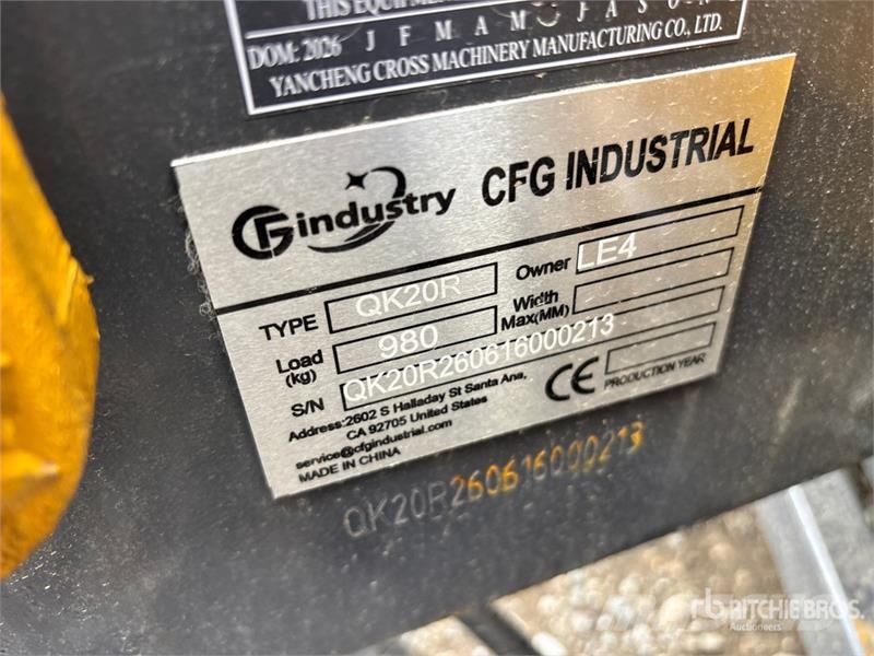 CFG QK20R Mini Excavator (Unused) Mini ekskavatörler, 7 tona dek