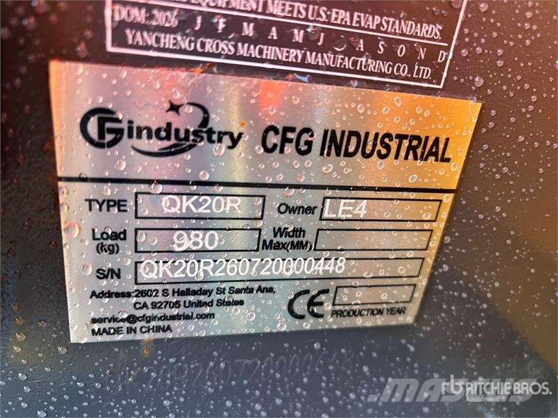 CFG QK20R Mini Excavator (Unused) Miniescavadeiras < 7t (Mini escavadeiras)
