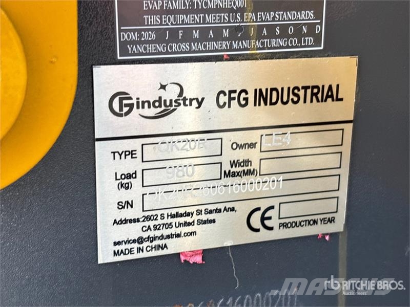 CFG QK20R Mini Excavator (Unused) 小型挖土機/掘鑿機<7t(小型挖掘機)