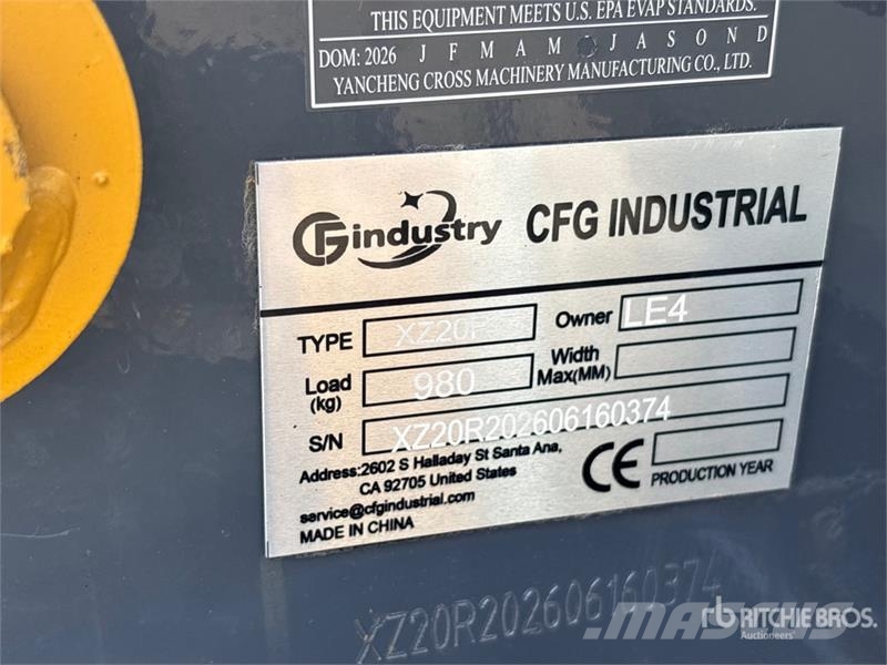 CFG XZ20R Mini Excavator (Unused) Mini kotrók < 7t