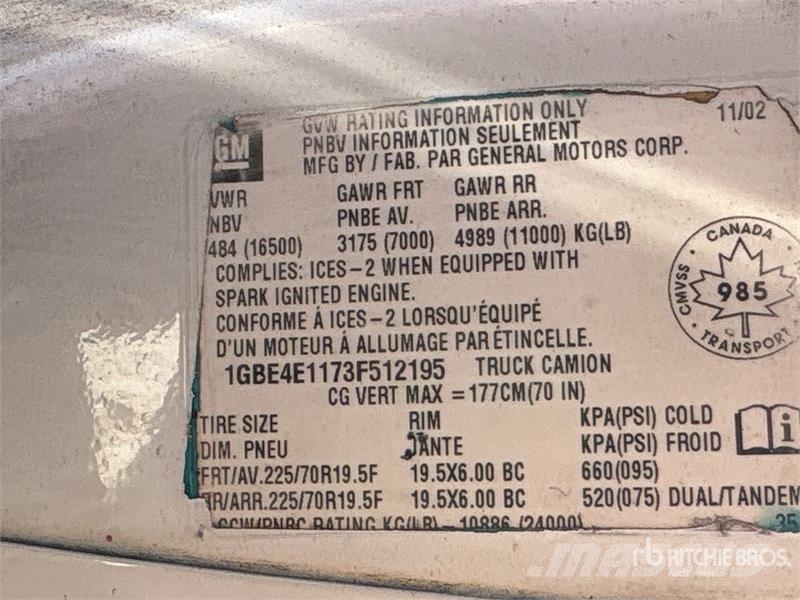Chevrolet Series 500 on  Chevrolet C4500 4x2 Truck Mounted C Citi