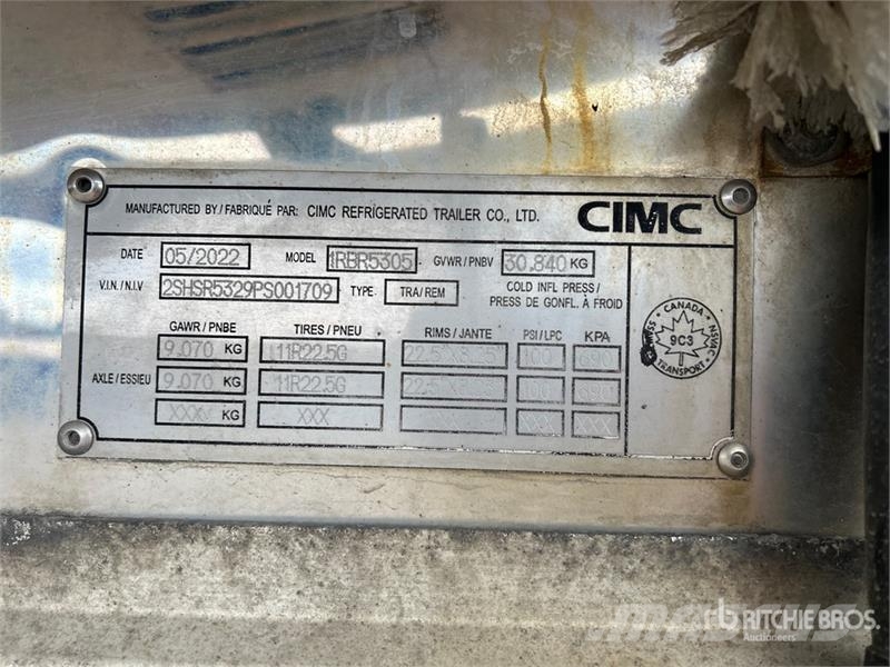 CIMC 1RBR5305 53 ft x 102 in T/A Refrigerated Trailer Напівпричепи-рефрижератори