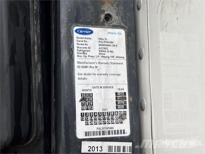 CIMC 53 ft x 102 in T/A Refrigerated Trailer Напівпричепи-рефрижератори