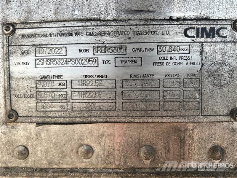 CIMC 53 ft x 102 in T/A Refrigerated Trailer Напівпричепи-рефрижератори