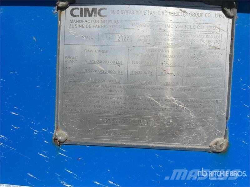 CIMC CB45M3OTC00 Tri/A Extendable Container Trailer Containeranhänger