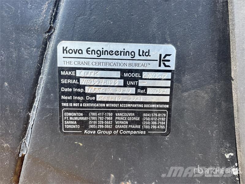 Clark CY160SC-D 16000 lb 4x4 Rough Terrain Forklift Carretillas elevadoras todo terreno