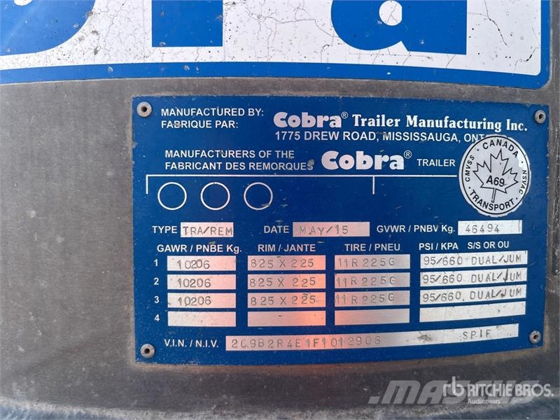 Cobra 17 ft Tri/A Pup Dump Trailer Bañera