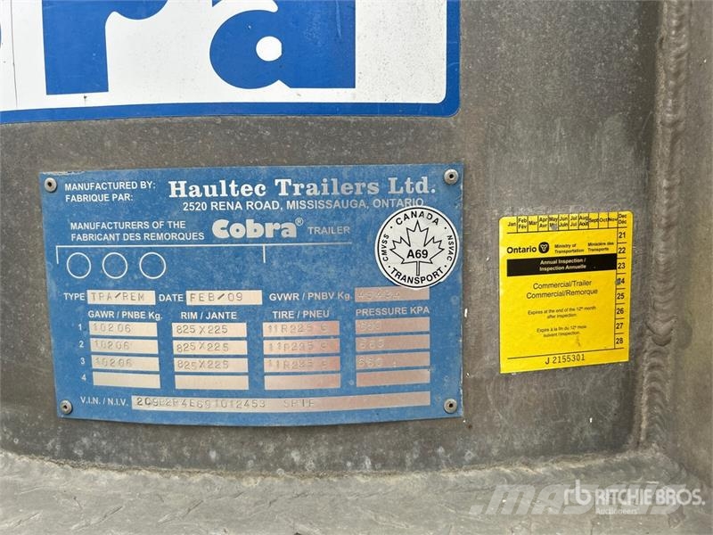 Cobra 33 ft Tri/A End Dump Trailer Bañera